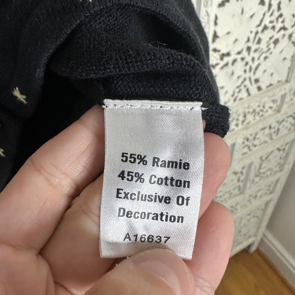 Vintage Appleseeds Black Angel Festive Holiday Cherub Button Up Cardigan Sz XL - Picture 7 of 7